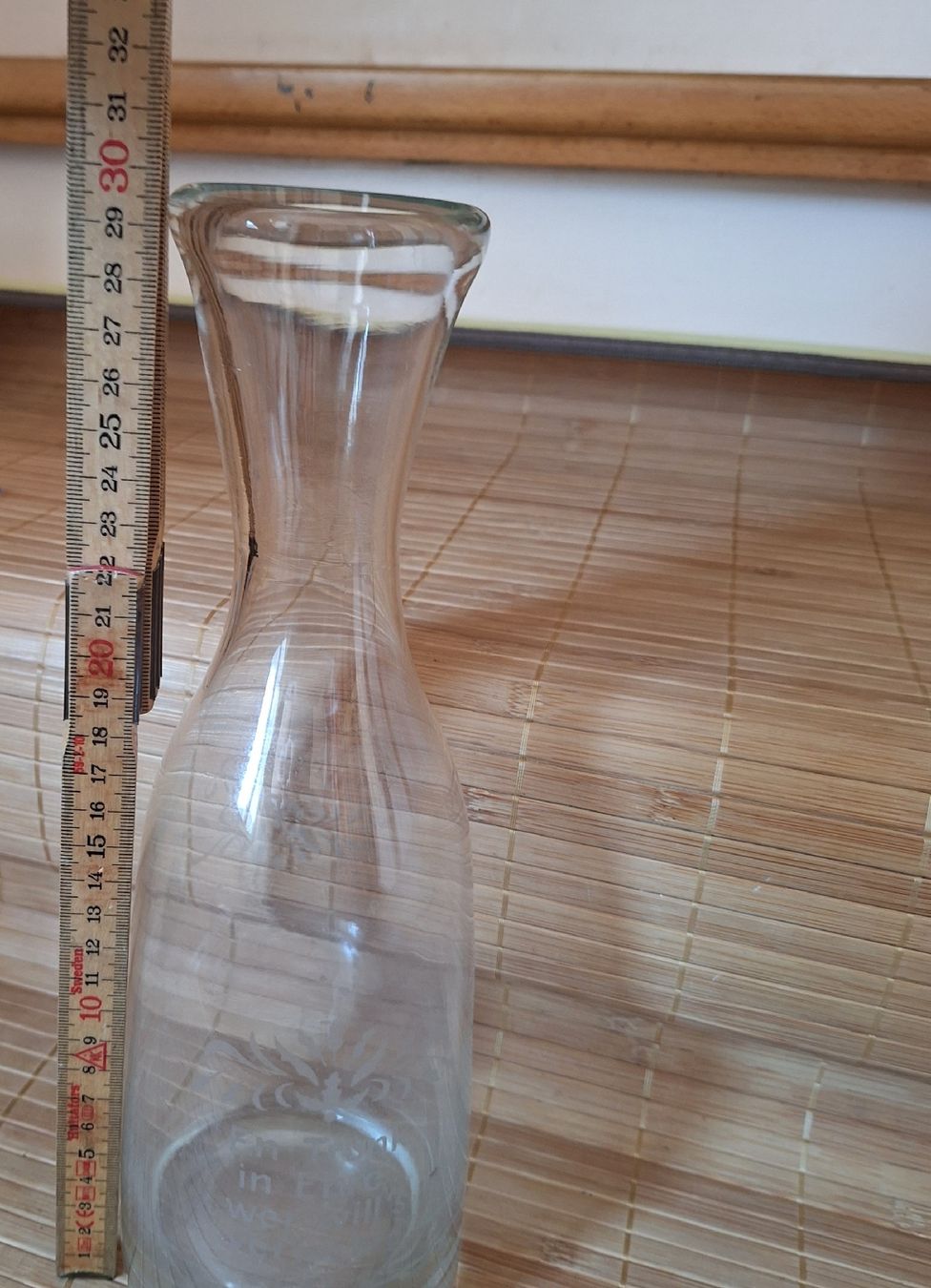 Caraffe: Versand möglich! Grosse Glas Karaffe mit Spruch – Usato da Winterthur venduto da Goldpipau 5