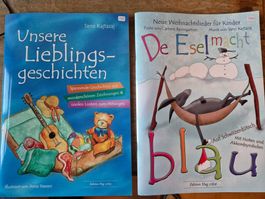 2 Lieder- / Geschichtenbücher mit Noten und Zeichnungen