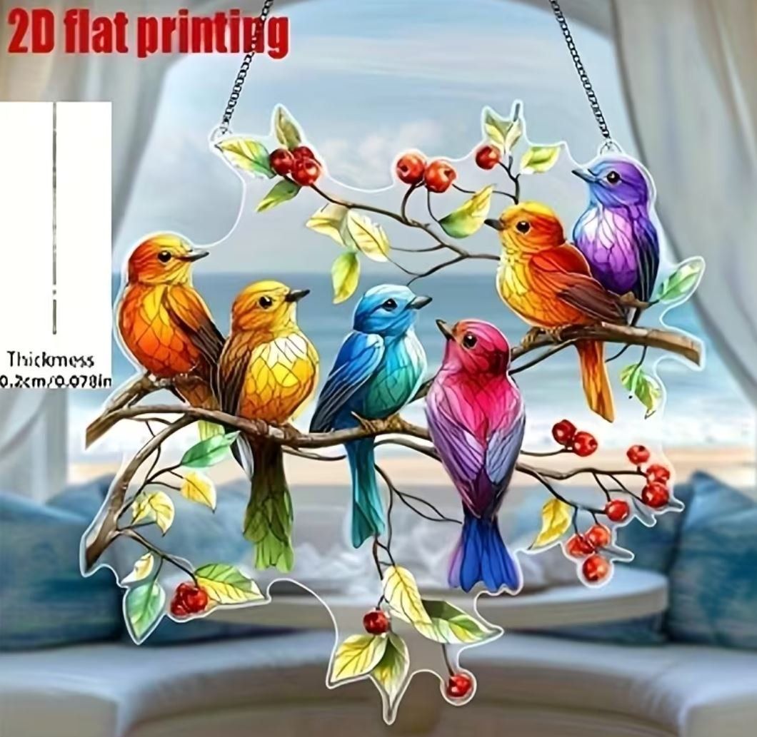 Alle Dekorationen: Fensterbild Vögel (Acryl) – Neu und originalverpackt aus Langenbruck von Gumsi