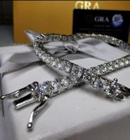 Bracelet argent avec diamants moissanite de 5 ct certifiés