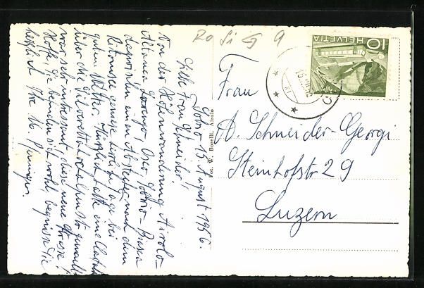 Cartoline postali: AK Sobrio, Panorama, 1956 – Usato da Berlin venduto da bartko-reher 1
