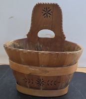 Schweizer Holz-Melchterli mit Schnitzerei Holzeimer antik