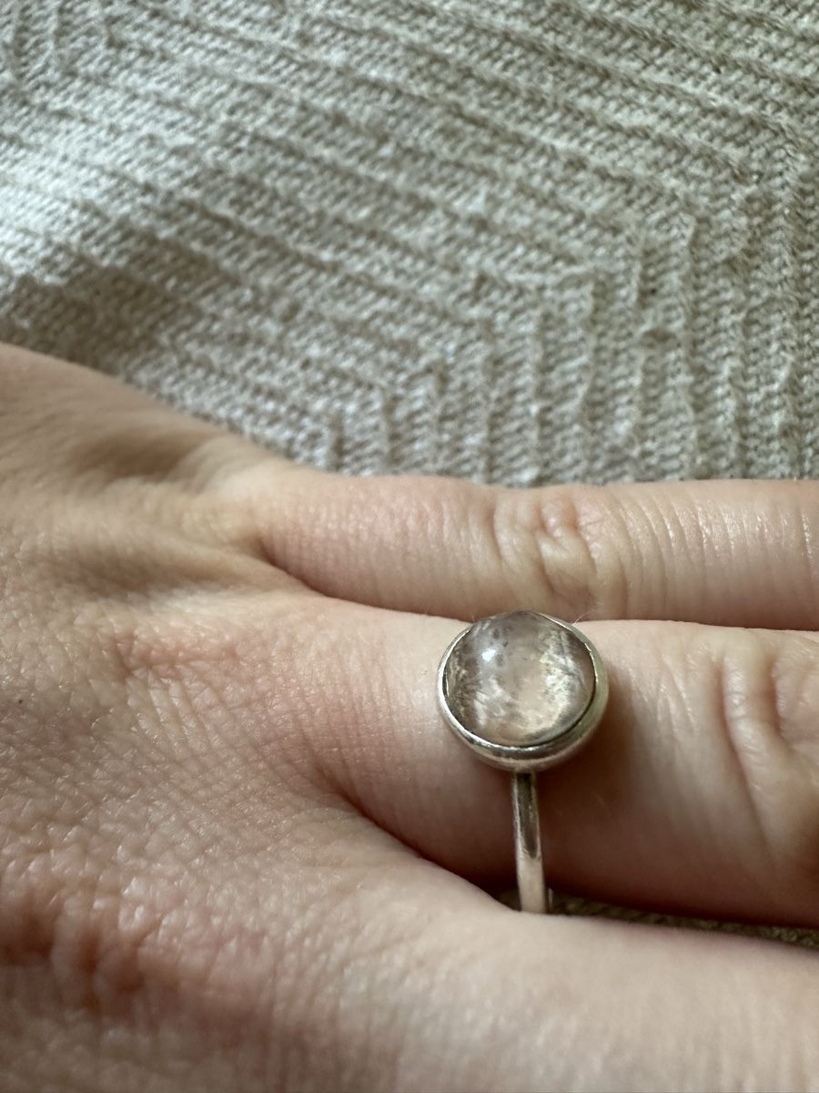 Anelli: Silver Ring Size 20 with Quartz Stone. Pre-owned gem. – Usato da Zürich venduto da car_68nt 1