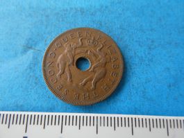Rhodesia and Nyassaland 1957, 1 Penny - Elefantenmotiv