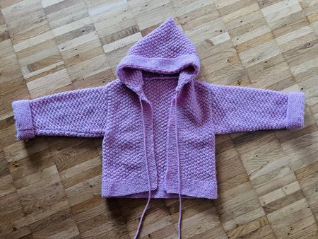Handgestrickte Jacke Rosa