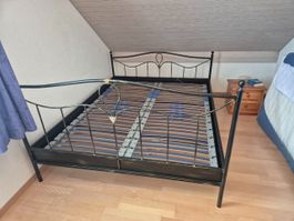 Doppelbett Metall 160x200cm mit 2x Lattenrost (Pfister)