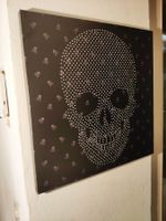 Wandbild Schädel mit Diamanten/crâne avec des diamants 55x55
