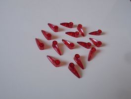 LEGO - 15 - TRANSPARENTE - ROTE - ZÄHNE
