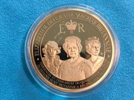 Queen Elizabeth II Cu vergoldet, 90. Geburtstag, 2016