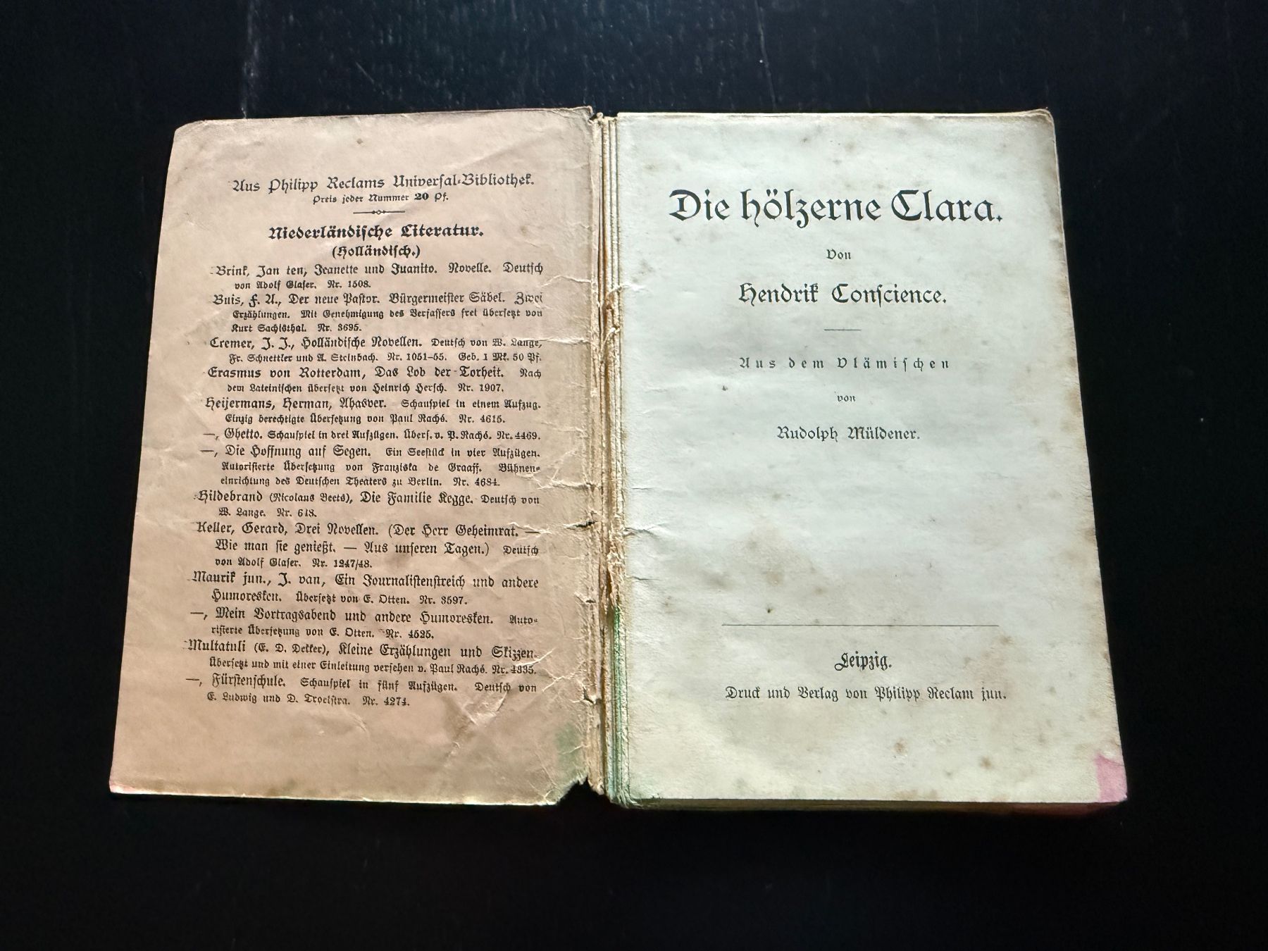 Libri: Universal-Bibliothek Die hölzerne Clara von Conscience 1879 – Usato da Erstfeld venduto da Uhu1980 1