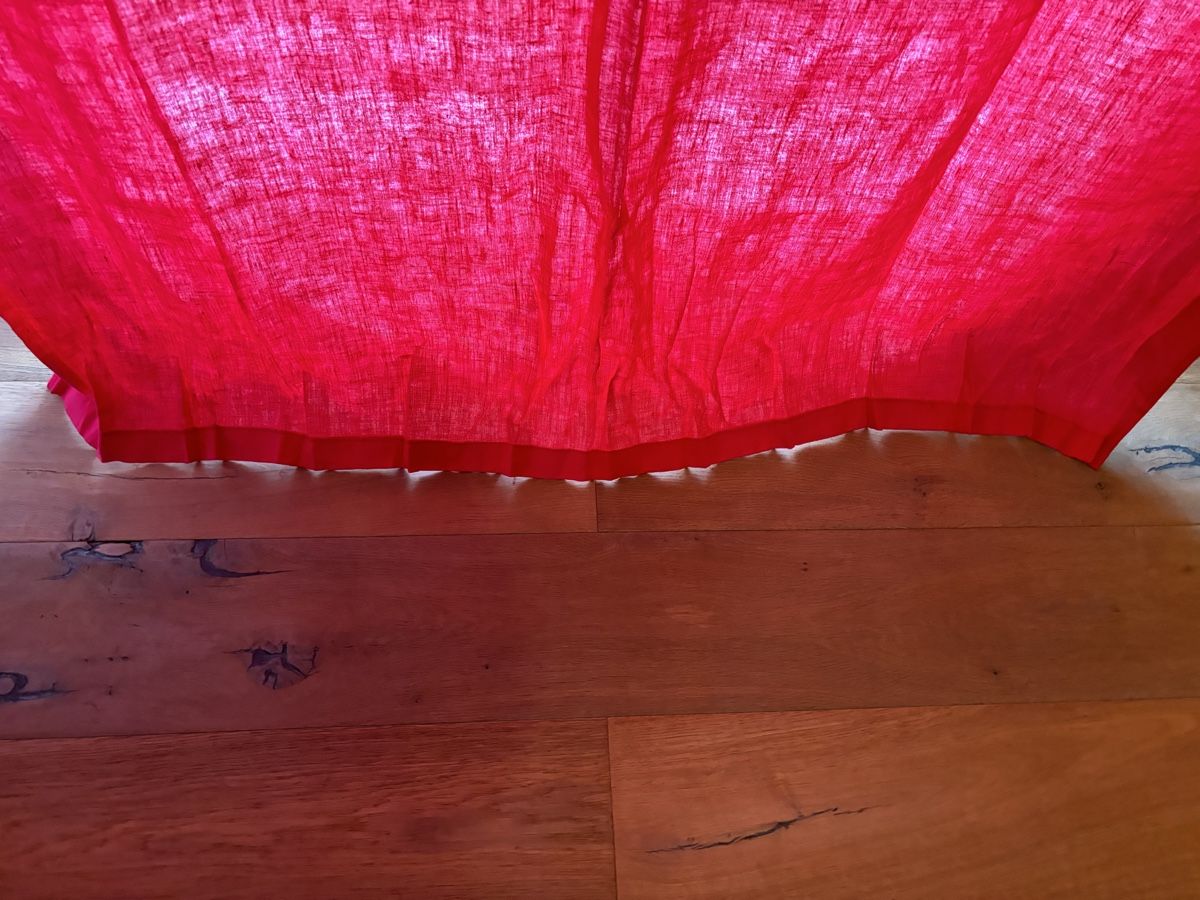 Vorhänge: Vorhang Leinenoptik, 2 Stück Fuchsiarot – Neu (gemäss Beschreibung) aus Hendschiken von Uraniali 3