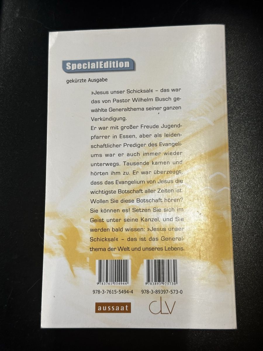 Livres: Wilhelm Busch - Jesus unser Schicksal, Special Edition – Neuf (Voir description) à Eglisau par Brewster1 1