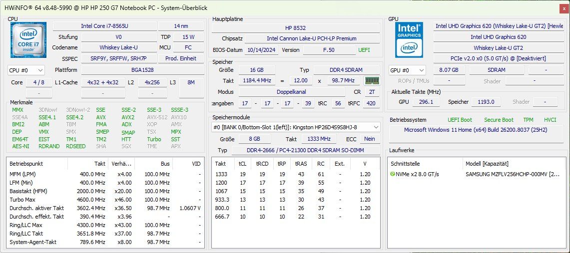 Hewlett Packard Schede madri: HP 250 G7 Notebook Mainbord – Usato da Root venduto da Tech-Nick 4