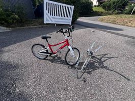Vélo enfant Woom avec followMe attache vélo adulte