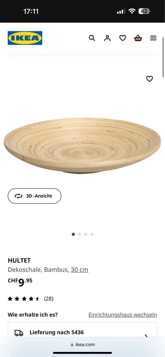 Ikea Alle Dekorationen: Dekoschale Ikea – Neu (gemäss Beschreibung) aus Würenlos von sue_wp8k 1