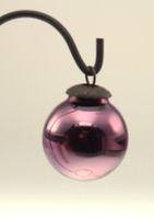 Glänzende Weihnachskugel Biedermeier Stil massiv Glas