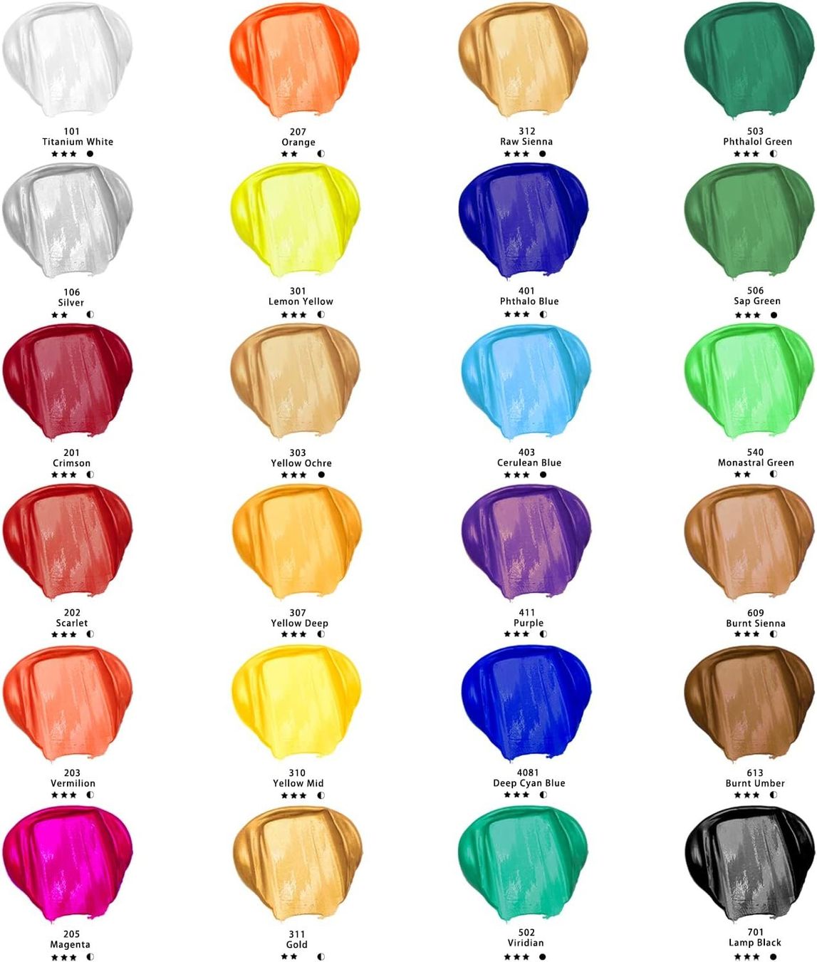 Farben: Acrylfarben Set 24 Farben 59ml Wasserfest Lichtecht – Neu und originalverpackt aus St. Gallen von sch_zsz7 1