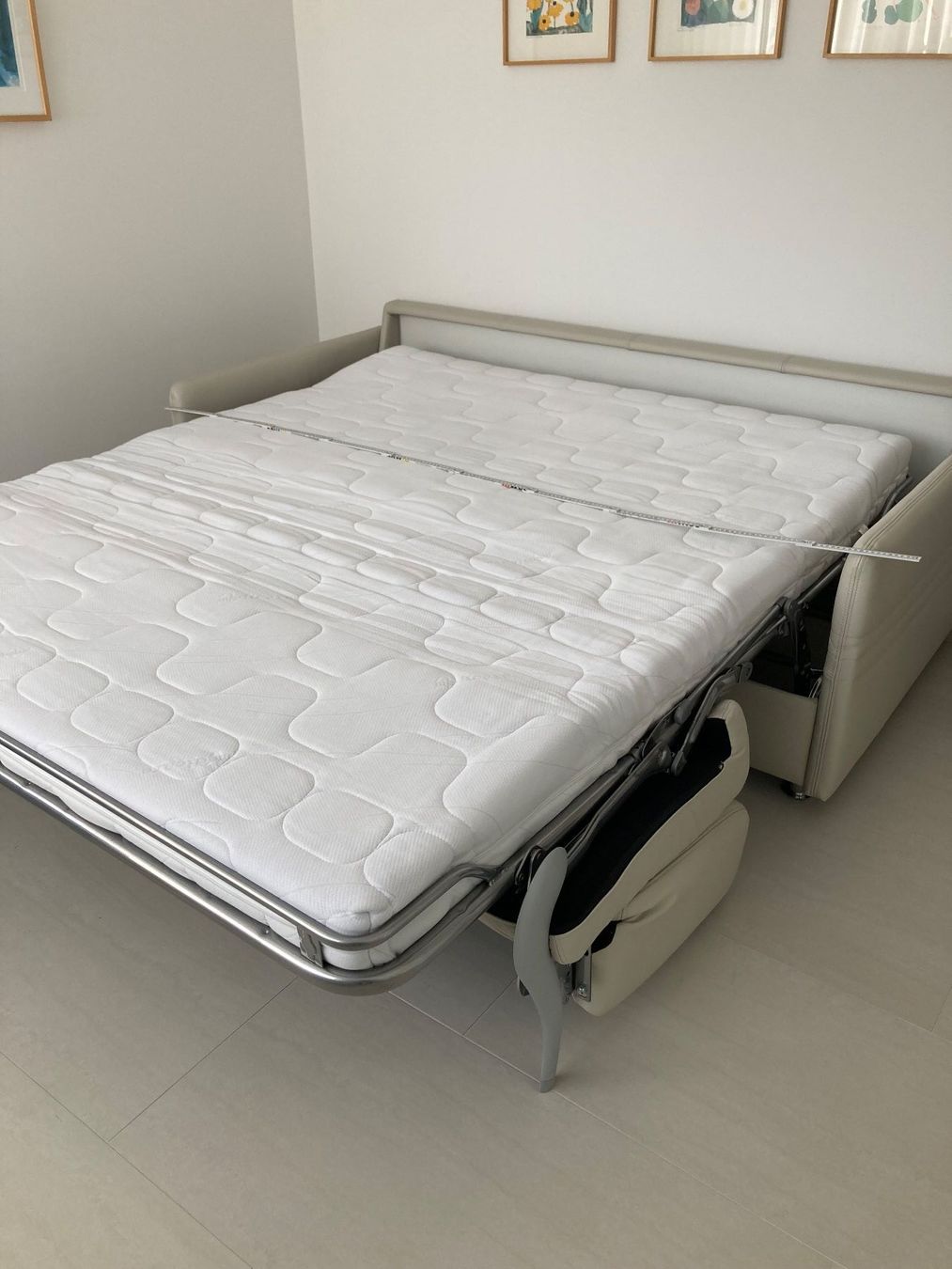 Divani: Bettsofa, Leder, hellgrau, neuwertig – Usato da Braunau venduto da Tina_24 3