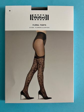 Wolford Strumpfhose Floral Tights, Gr. M (black/black)