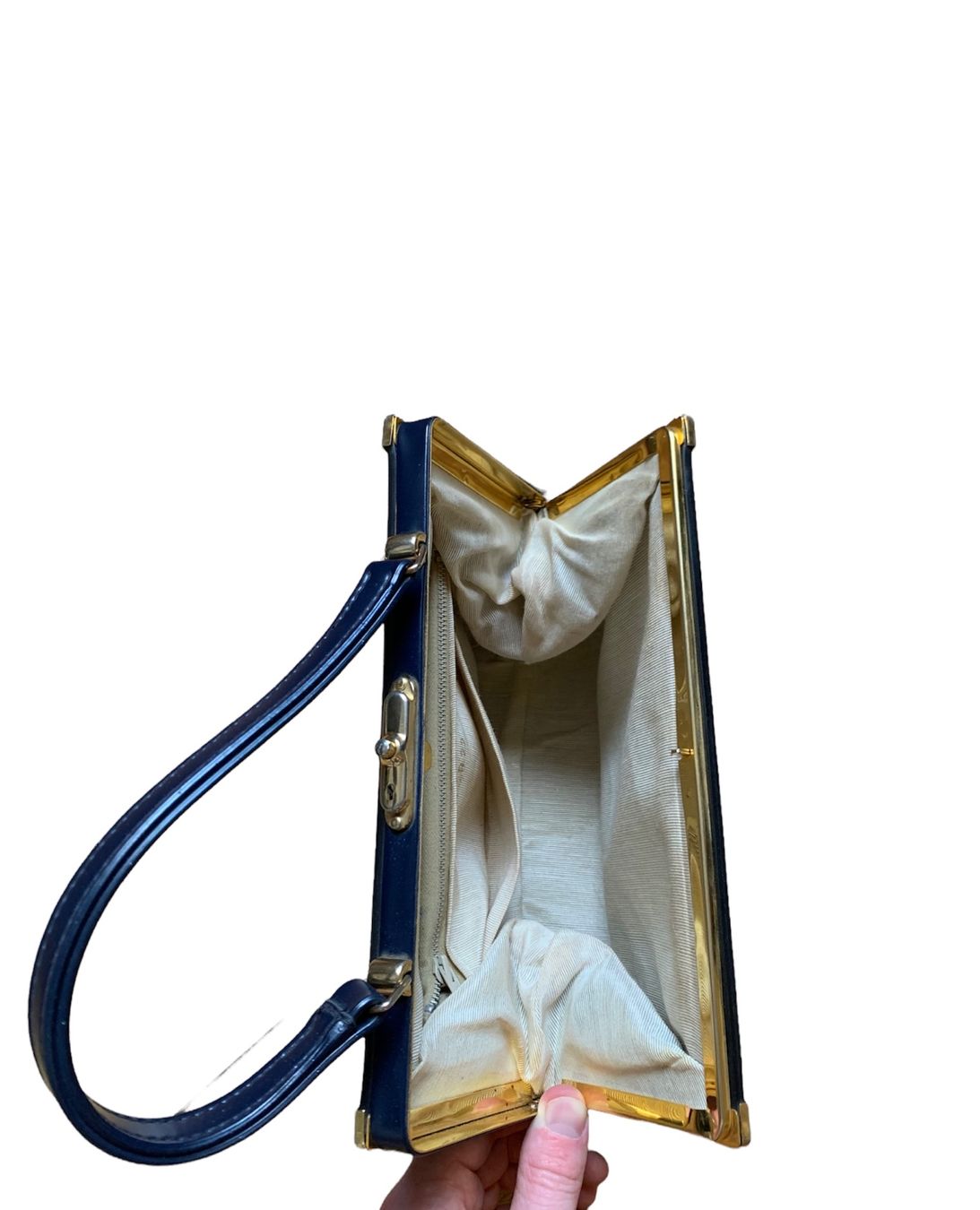 Borse: Vintage Handtasche Navy Blau – Usato da Zürich venduto da ilj_b22t 2