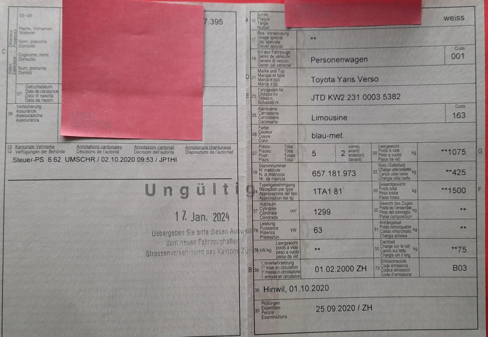 Toyota Yaris Verso Kaufen auf Ricardo