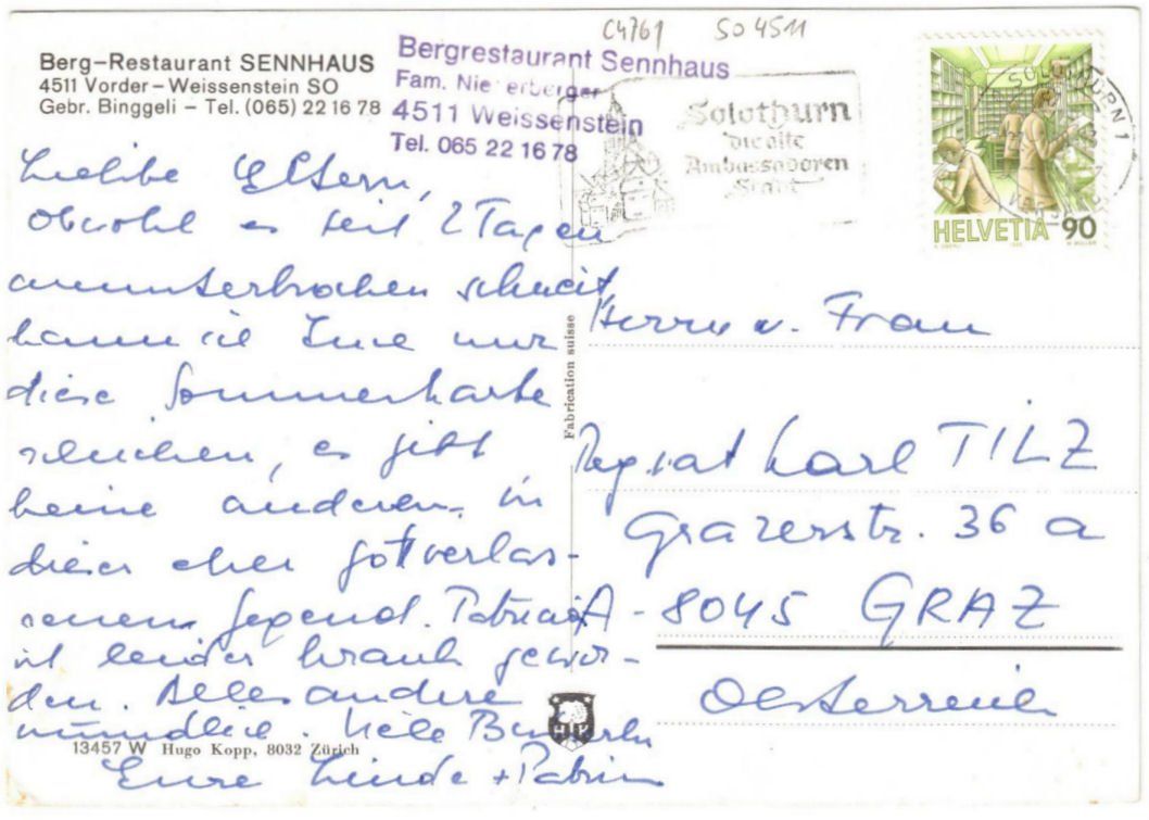Cartes postales: Weissenstein - 4 Bild AK – D'occasion à Binningen par Mountainrider 1