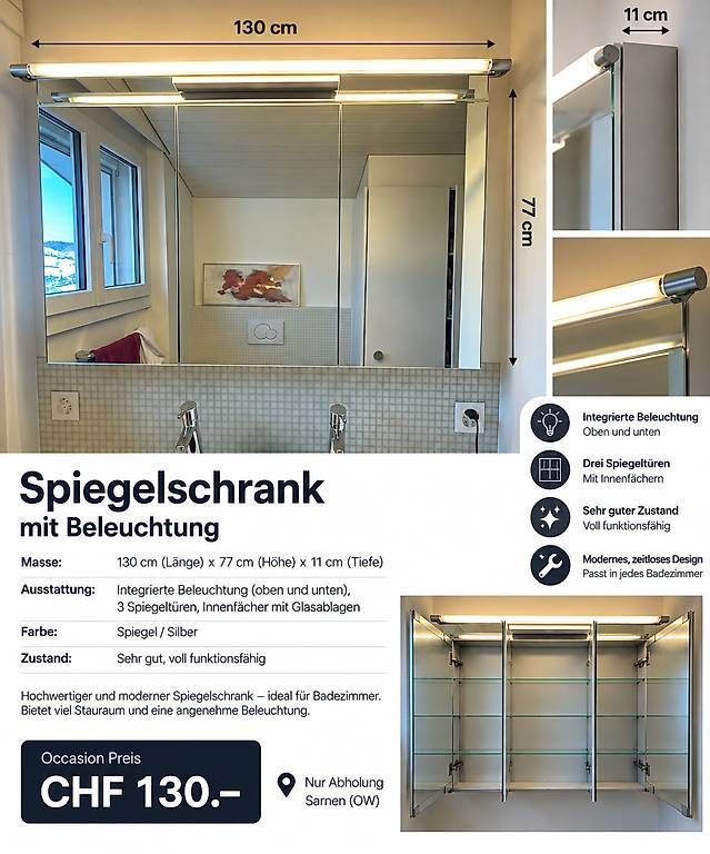 Armadietti a specchio: Spiegelschrank – Usato da Alpnach Dorf venduto da iva_f6z2