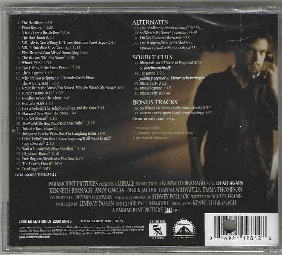 CDs: Patrick Doyle - Dead Again - Neue – Neuf avec emballage d'origine à Genève par CDLPBookS 1