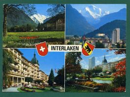 Interlaken, Mehrbilderkarte, 1978 gelaufen, Grossformat