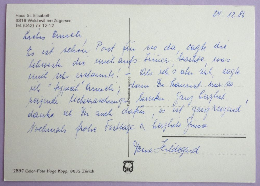 Haus St. Elisabeth, Walchwil am Zugersee (Gebraucht) in Fétigny für CHF ...