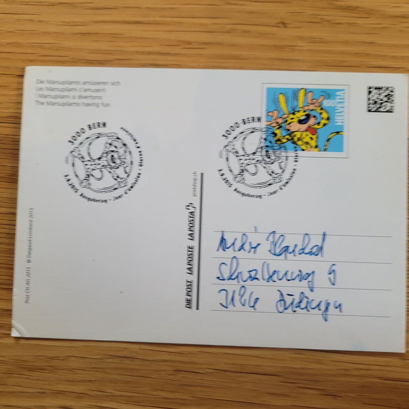Tous les timbres: GS Karte Marsupilami Bern 2015 – D'occasion à Biel/Bienne par Destockweb