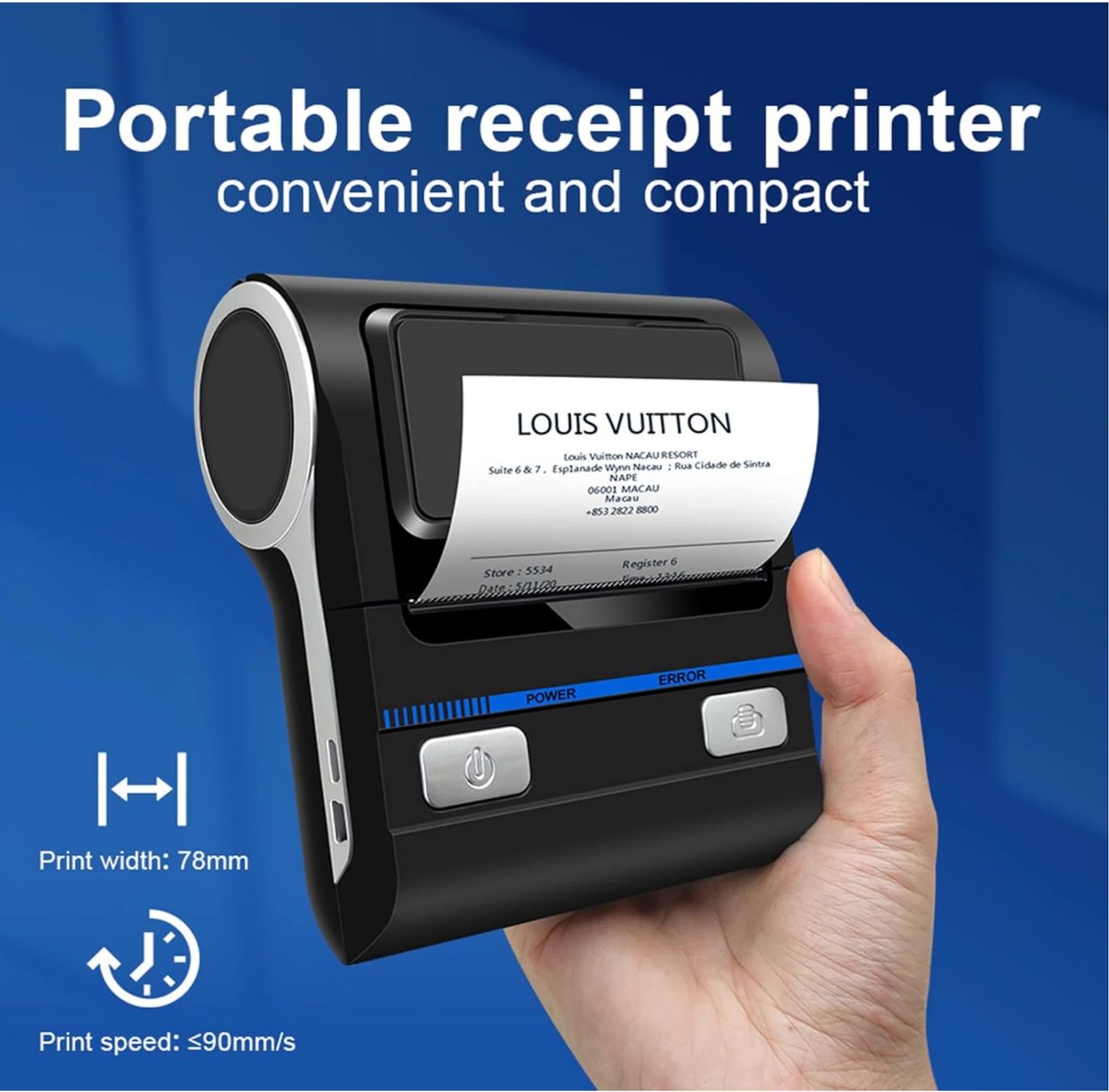 Drucker: Bluetooth Receipt Printers Wireless Thermal Printer 80mm POS – Neu und originalverpackt aus Bülach von StoreInShop.com 1