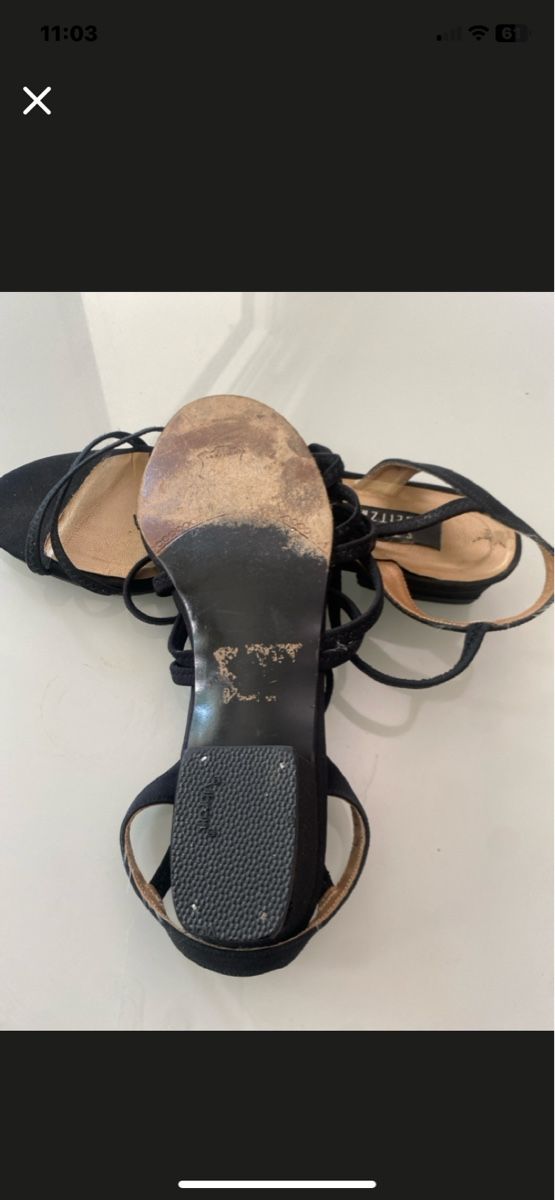 Stuart Weitzman Scarpe da donna: Sandales Stuart Weitzman noires, taille 38.5 - Été! – Usato da Geneve venduto da pat_p76n 5