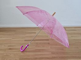Durchsichtige Regenschirme farbig Kunstoffgr.