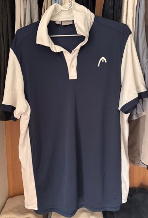 Head Polo Shirt Herren blau weiss Grösse M gebraucht