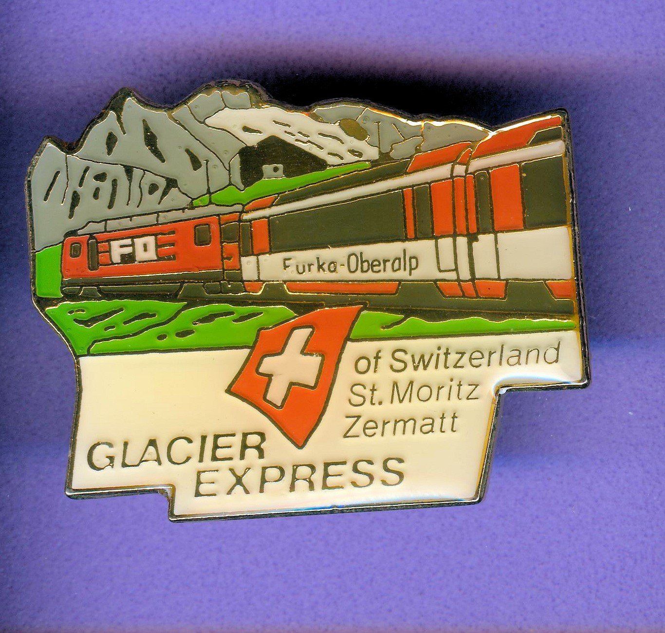 Placchette & Badge: FURKA OBERALP  GLACIER EXPRESS – Usato da Winterthur venduto da Sammleroase