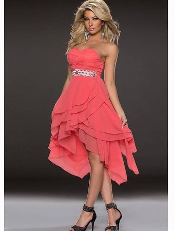 Cocktailkleid Lachs (Eva & Lola) Festlich/Chiffon