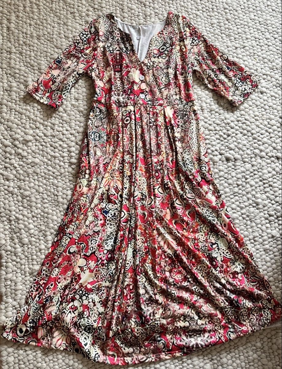 Vestiti: WUNDERSCHÖNES FLIESSENDES KLEID MIT MUSTER gr L-XL – Nuovo (secondo la descrizione) da Schaffhausen venduto da rot_yyy7 4