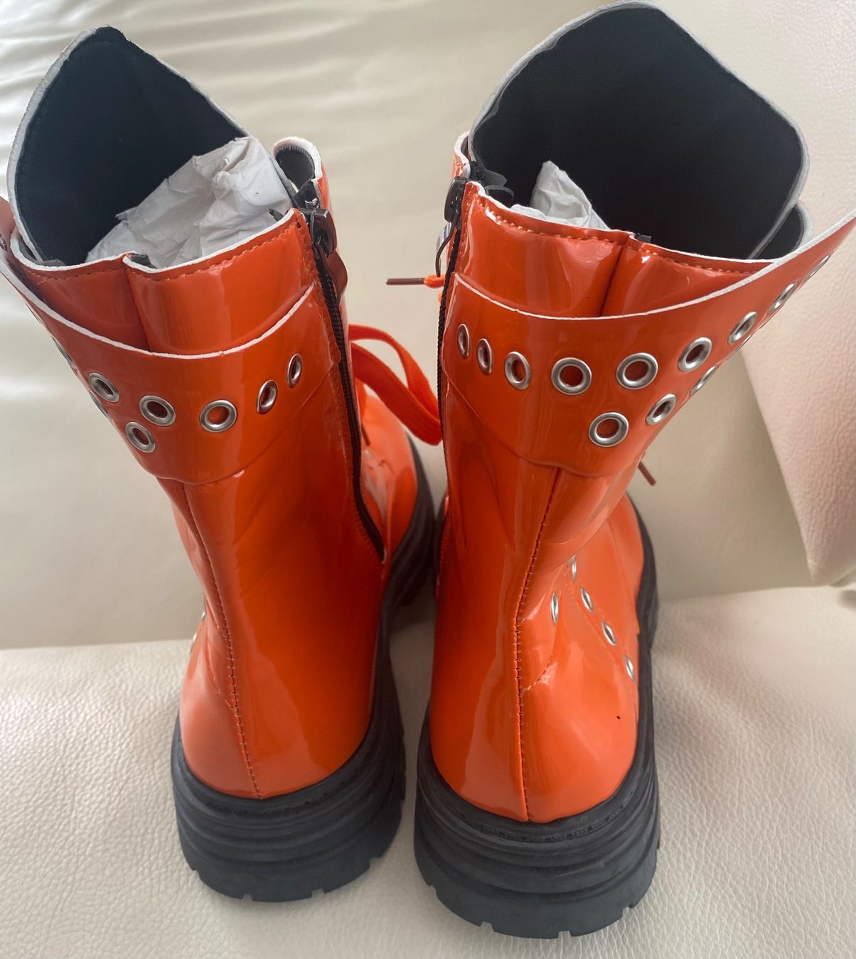 Scarpe da uomo: EYECATCHER - aussergewöhnliche Stiefeletten, orange, Gr. 40 – Nuovo e nell'imballaggio originale da Winkel venduto da ferrari2022 7