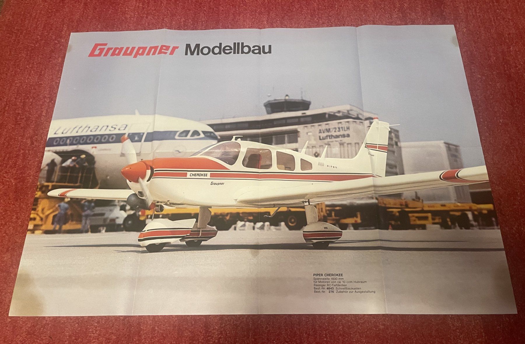 Graupner Modellismo RC: GRAUPNER Poster RC Piper Cherokee von 1975 – Usato da Hinwil venduto da RomRay