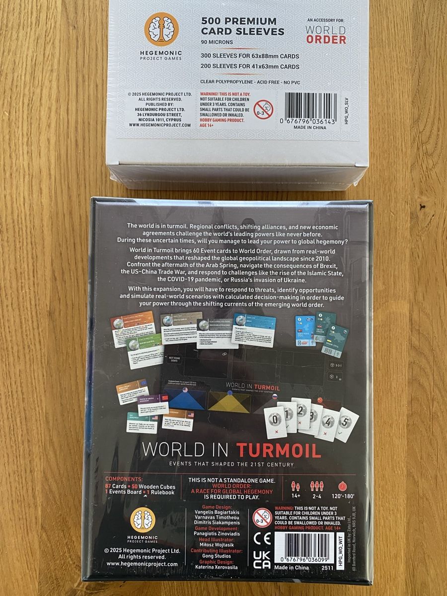Spiele: WORLD ORDER, Gamefound Delux Edition. – Neu und originalverpackt aus Volketswil von zen_m756 1