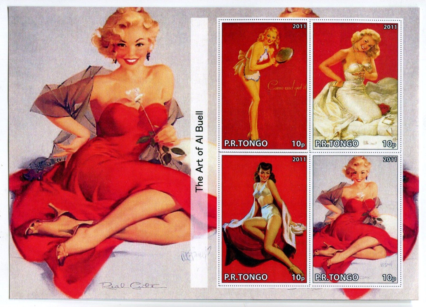 Tutti i francobolli: Block "Pin-up". Tongo – Nuovo e nell'imballaggio originale da Basel venduto da Butsch5