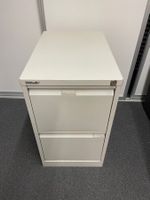 Bisley Hängeregister-Schrank, 2 Schubladen, Hellgrau/Metall