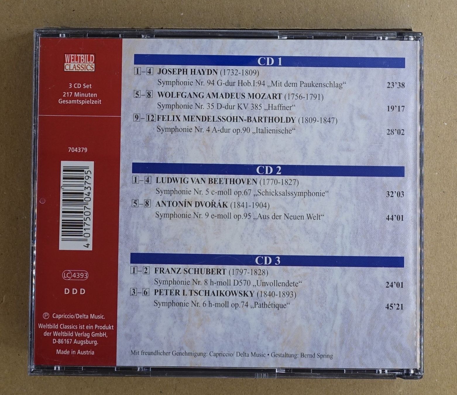 CDs: Die Schönsten Symphonien (3 CDs) - F18 – Gebraucht aus Sessa von fraenklishop 1