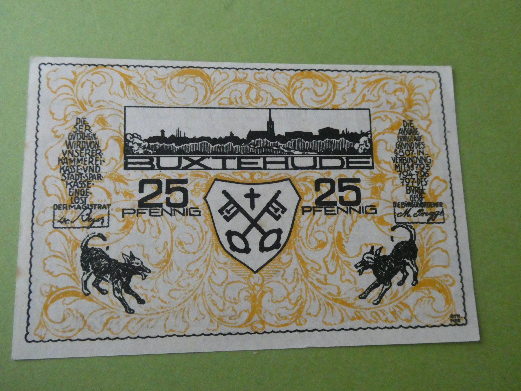 Billets de banque: Dt. Reich,  Buxtehude -  Notgeldschein – D'occasion à Hinterforst par Rohusri 1