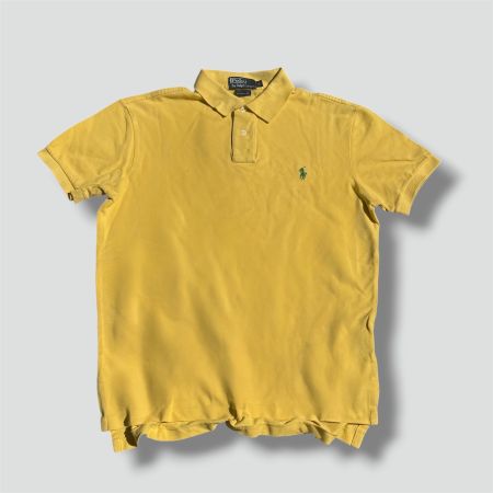 Polo Ralph Lauren yellow classic poloshirt t-shirt vintage M