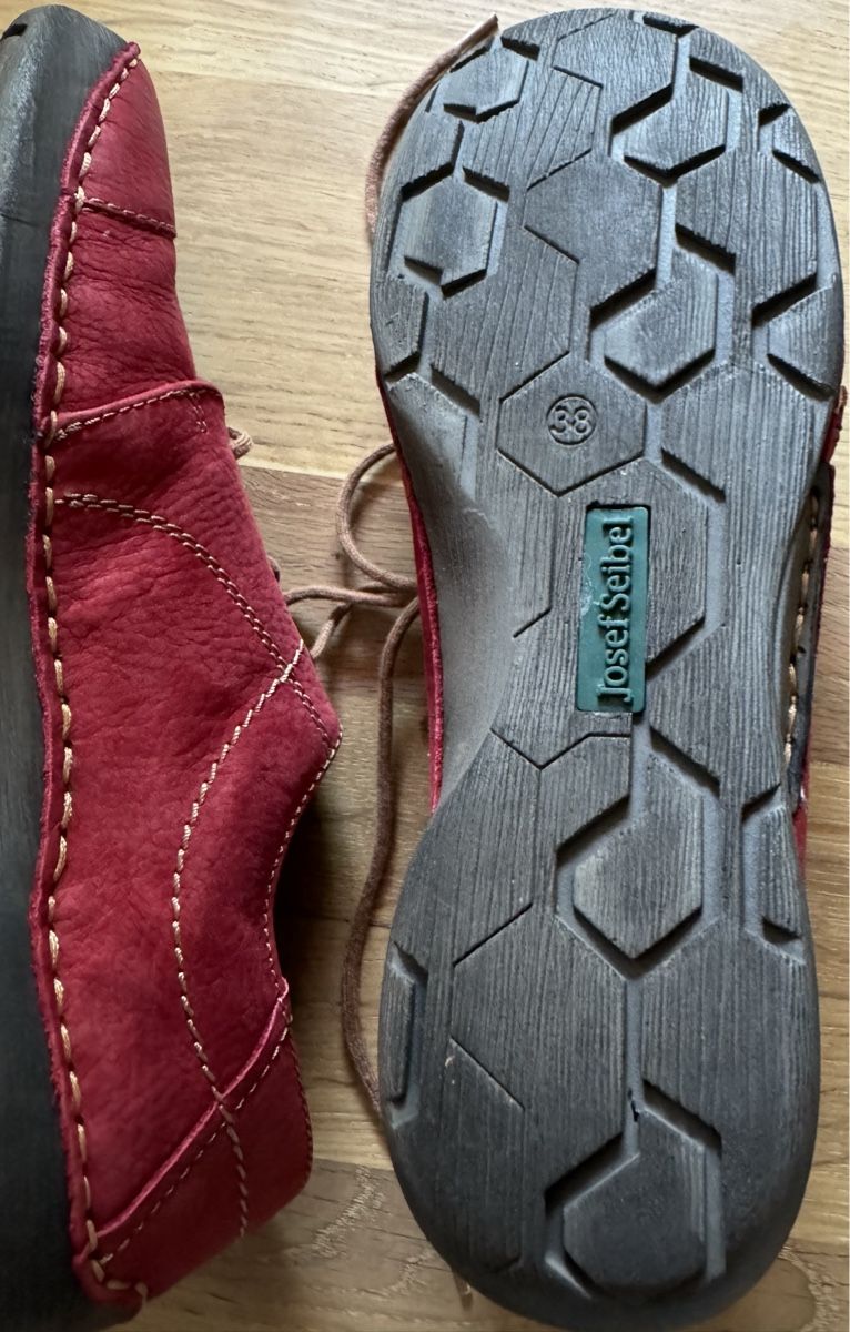 Scarpe da donna: Red Josef Seibel Leather Shoes Size 38 – Nuovo (secondo la descrizione) da Mühlethurnen venduto da Indriukas 2
