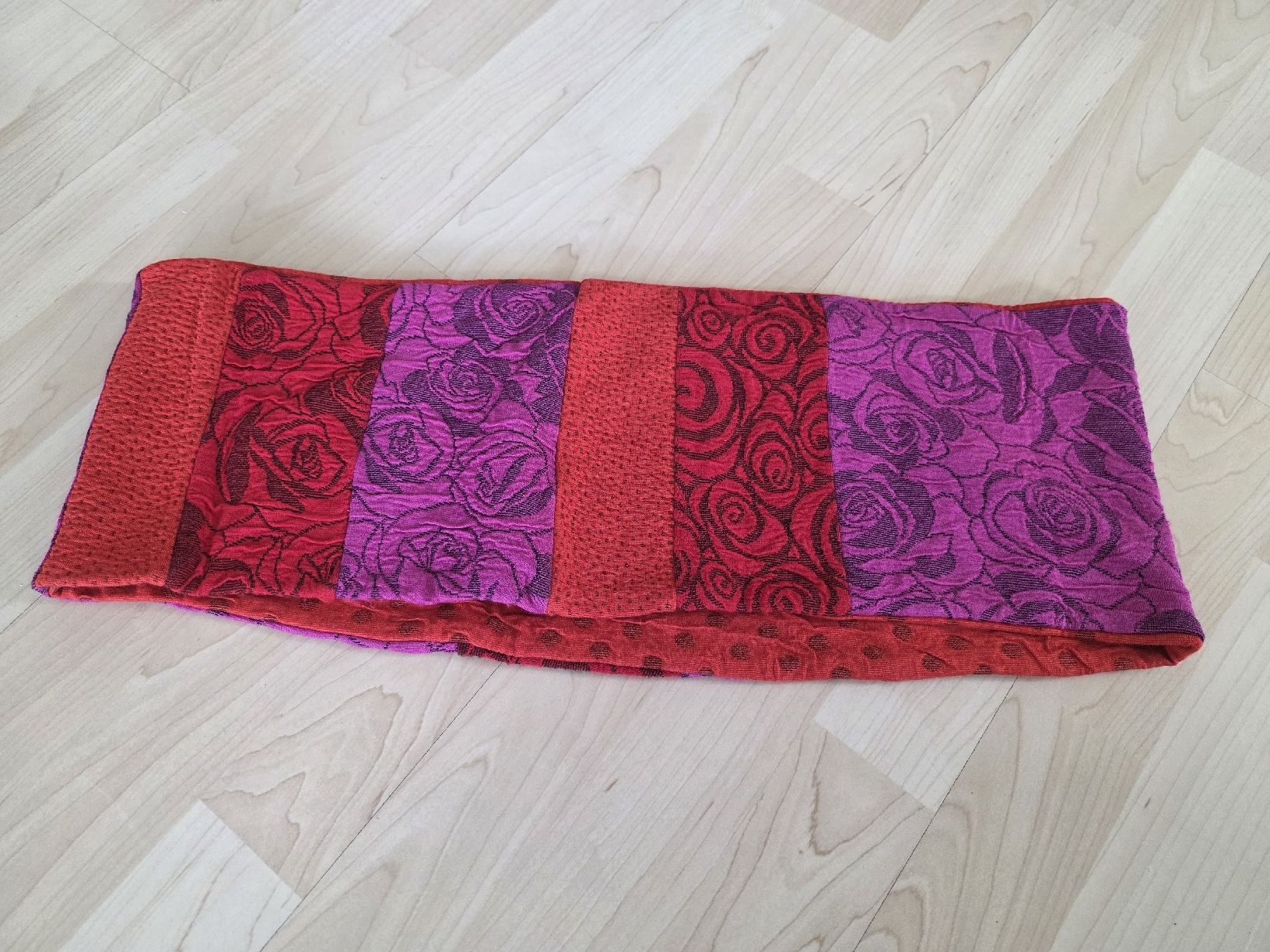 Foulard & Sciarpe: Schlauchschal, Loop mit Rosenmuster, rot-pink, Baumwolle  – Usato da Suhr venduto da andreas_2008 3