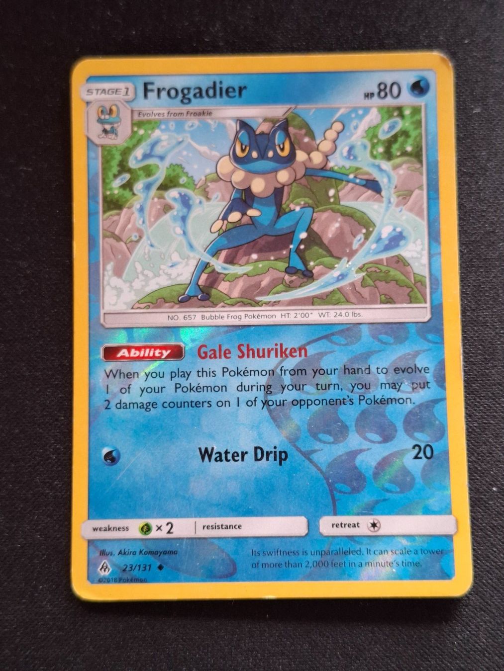 Pokémon Carte collezionabili: Pokemon Frogadier Reverse 23/131 Forbidden Light – Usato da Gammen venduto da Karbax