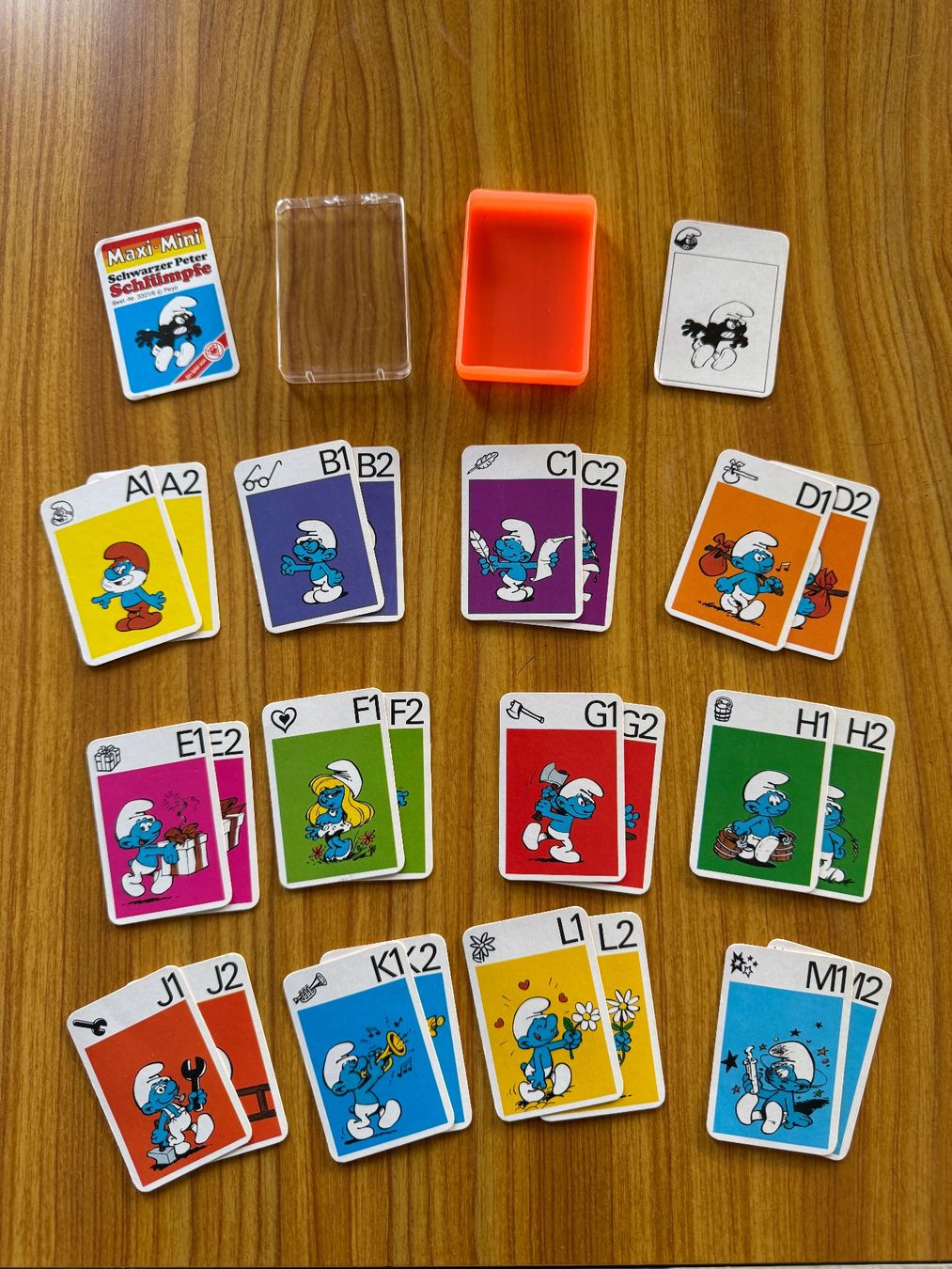 Giochi: Schwarzer Peter Schlümpfe Mini Quartett Spiel Vintage – Usato da Steffisburg venduto da smocky17 1